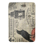 moderne Vintage Halloweenkrähe und -kürbis Badematte (Vorderseite Vertikal)