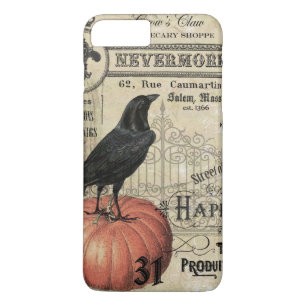 MODERNE VINTAGE HALLOWEENkrähe UND -KÜRBIS Case-Mate iPhone Hülle