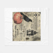 MODERNE VINTAGE HALLOWEENkrähe UND -KÜRBIS Fleecedecke (Vorderseite (Horizontal))