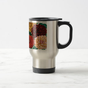 Moderne vintage Herbstdahlien Reisebecher