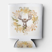 Moderne Vintage Hirsche Rustikale Rosa Blume Dosenkühler (Vorderseite)