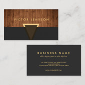 Moderne Vintage hölzerne Planken-generische Visitenkarte (Vorne/Hinten)