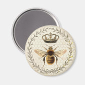 Moderne Vintage Honeycomb Queen Bee Magnet (Vorderseite/Rückseite)
