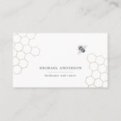 Moderne Vintage Honigbiene Schwarz-weiß Visitenkarte (Vorderseite)