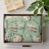 Moderne Vintage Kaffeepflanze Seidenpapier (Geschenk)