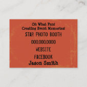 Moderne Vintage Kamera-Foto-Stand-Fotografie Visitenkarte (Rückseite)