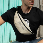 Moderne Vintage Karte Monogramm Weltkarte Bauchtasche