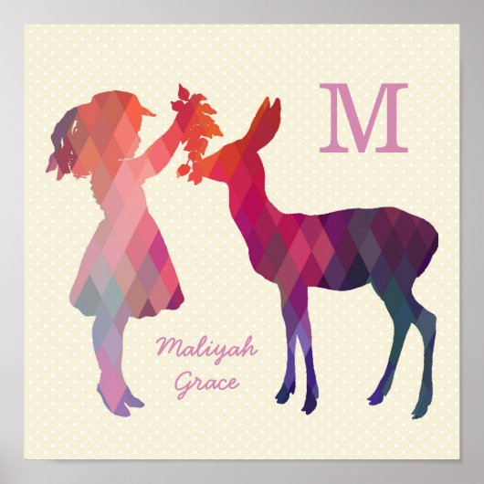 Moderne Vintage Kinderzimmer- und Girlandewand Poster (Vorne)