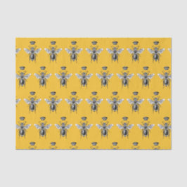 Moderne Vintage Königin Bee Crown Yellow Seidenpapier