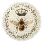 Moderne Vintage Königin Bee Keramikknauf (Vorderseite)