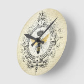 MODERNE VINTAGE Königin Runde Wanduhr (Winkel)