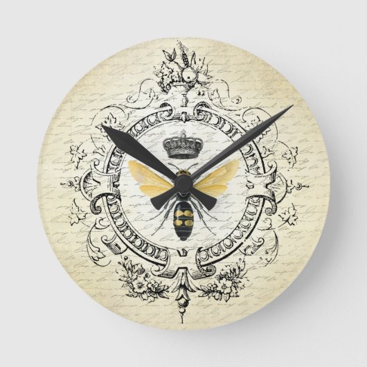 MODERNE VINTAGE Königin Runde Wanduhr (Vorderseite)