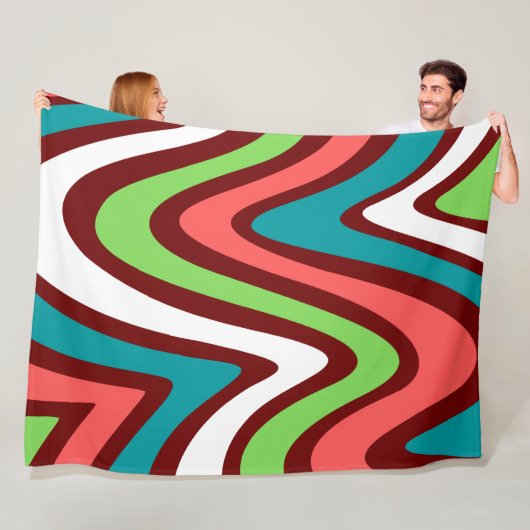 Moderne, Vintage Kontraste Fleecedecke (Beispiel)