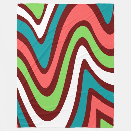 Moderne, Vintage Kontraste Fleecedecke (Vorderseite)