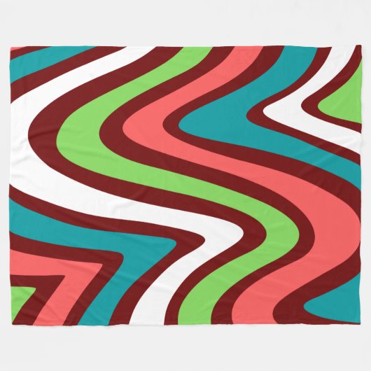 Moderne, Vintage Kontraste Fleecedecke (Vorderseite (Horizontal))