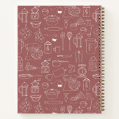 Moderne Vintage Küche Geschirr Niedlich Doodle Rez Notizblock (Rückseite)