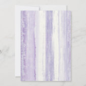 Moderne Vintage Lila Hochzeitsfeier Einladung (Rückseite)