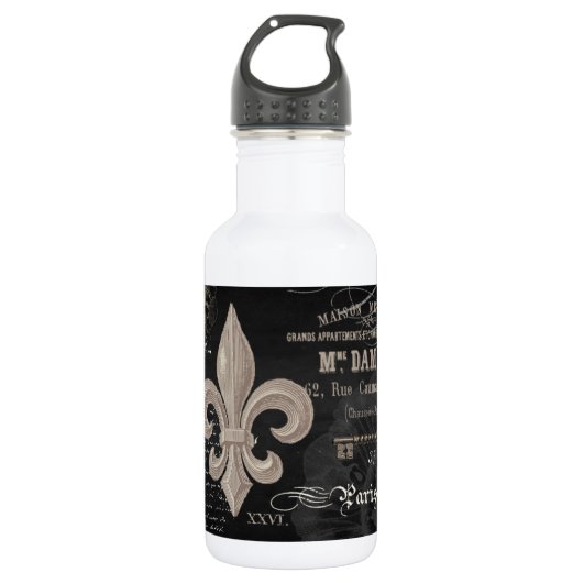 moderne Vintage Lilie Trinkflasche (Vorderseite)