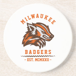 Moderne Vintage Milwaukee Badgers Est. Getränkeuntersetzer