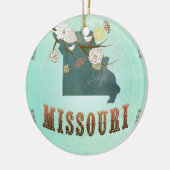 Moderne Vintage Missouri-Staats-Karte - Keramik Ornament (Links)