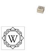 Moderne Vintage-Monogramm Gummistempel (Stempel)