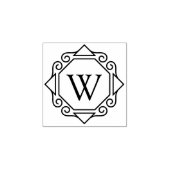 Moderne Vintage-Monogramm Gummistempel (Prägung)