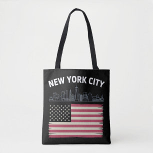 Moderne Vintage New York City NYC Stilistische Sky Tasche