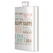 Moderne Vintage Ostertypografie Flachmann (Links)