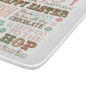 Moderne Vintage Ostertypografie Schneidebrett (Ecke)