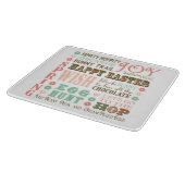 Moderne Vintage Ostertypografie Schneidebrett (Ecke)