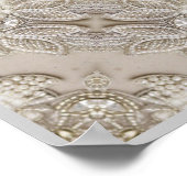 moderne Vintage Paris-Mode in Grau Poster (Ecke)