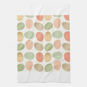 moderne vintage-pastell-grafische Ostereier Handtuch