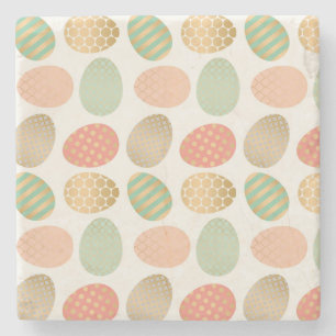 moderne vintage-pastell-grafische Ostereier Steinuntersetzer