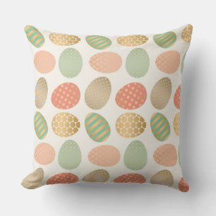 moderne Vintage pastellgrafische Ostereier Kissen