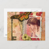 Moderne Vintage Postkarte (Vorne/Hinten)