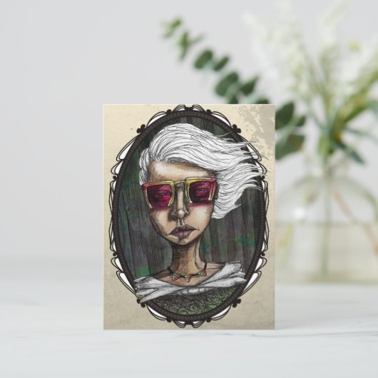 Moderne Vintage Postkarte (Stehend Vorderseite)