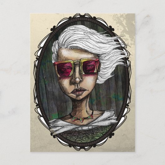 Moderne Vintage Postkarte (Vorderseite)