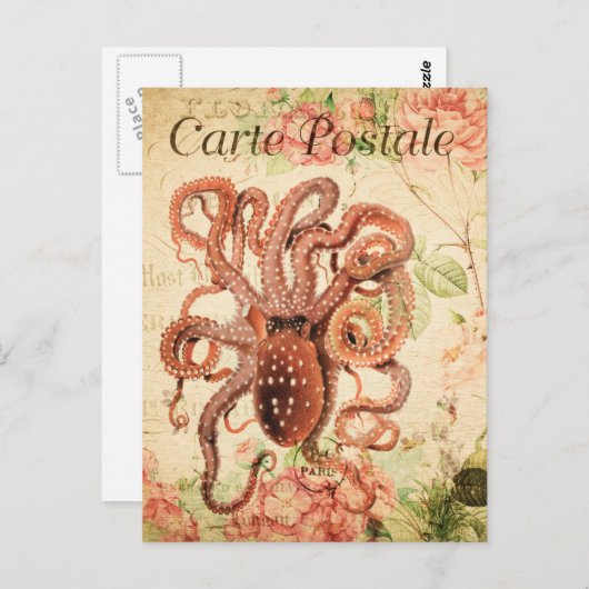 Moderne Vintage Postkarte (Vorne/Hinten)