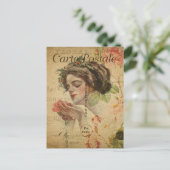 Moderne Vintage Postkarte (Stehend Vorderseite)