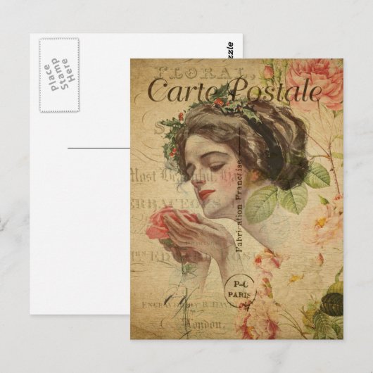 Moderne Vintage Postkarte (Vorne/Hinten)