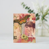 Moderne Vintage Postkarte (Stehend Vorderseite)