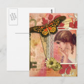 Moderne Vintage Postkarte (Vorne/Hinten)