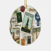 Moderne Vintage Reise Keramikornament (Rechts)