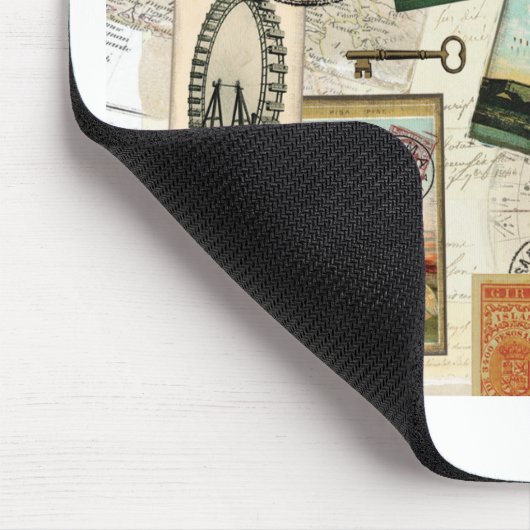 Moderne Vintage Reise Mousepad (Ecke)