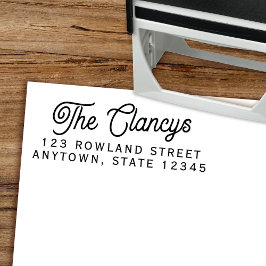 Moderne Vintage Retro-Rücksendeadresse Permastempel