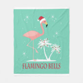 MODERNE VINTAGE RETRO WEIHNACHTEN FLAMINGO FLEECEDECKE (Vorderseite)