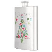 moderne Vintage Retro-Weihnachtsbaum Flachmann (Links)