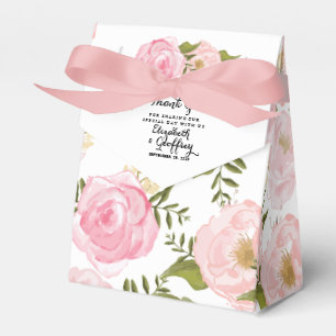 Moderne Vintage Rosa Personalisierte Hochzeit Geschenkschachtel