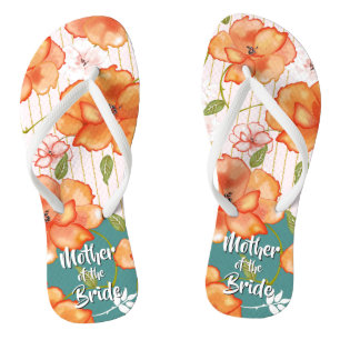 Moderne Vintage Rose GASTGESCHENK HOCHZEIT Badesandalen