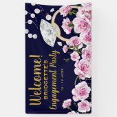 Moderne Vintage Rosenpfälle Verlobung Banner (Vertikal)